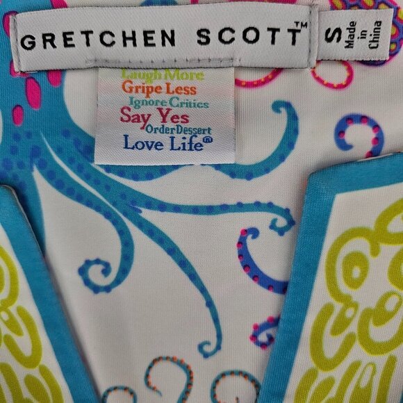 Gretchen Scott Open Sea Split Neck Jersey Swing Dress - Picture 3 of 8